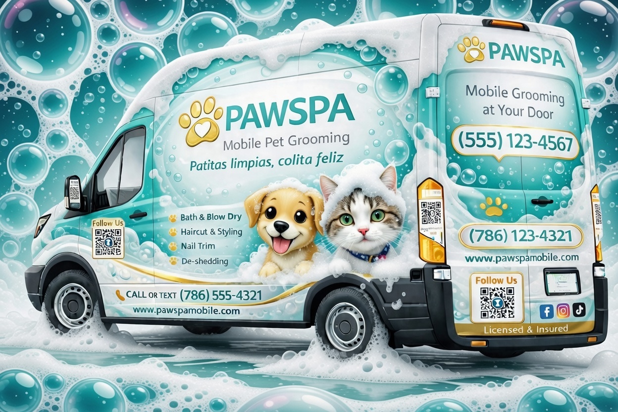 Mobile grooming van