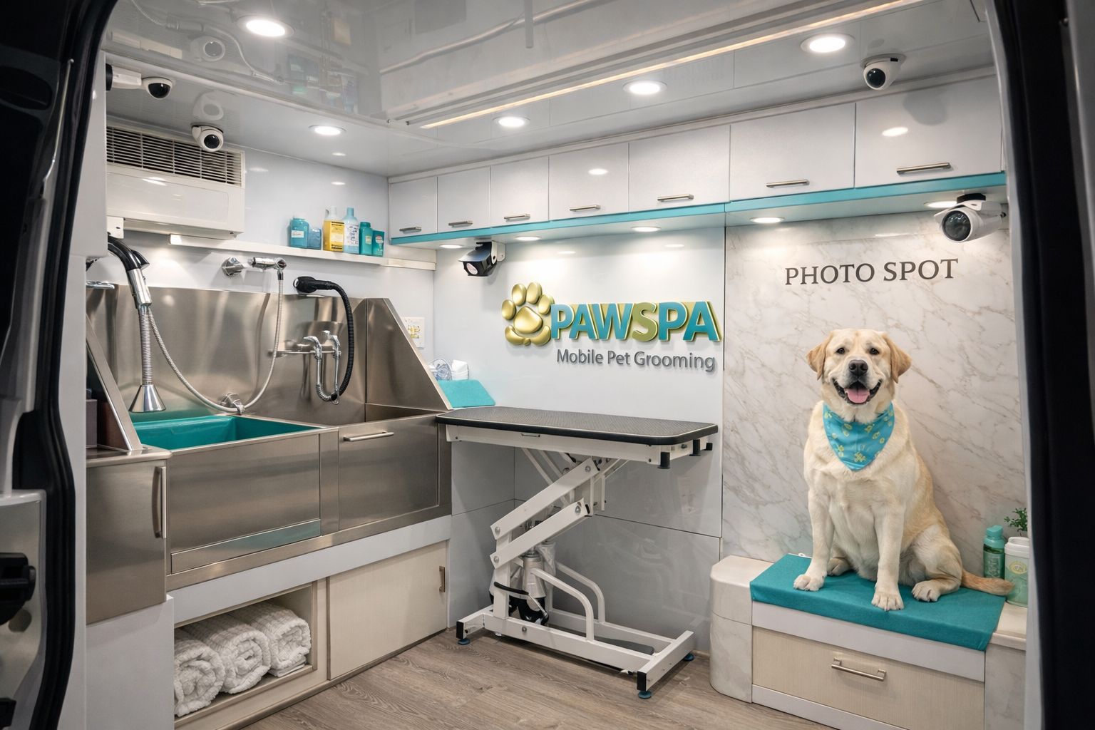 Professional grooming interior